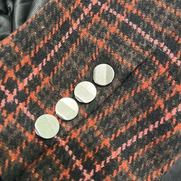 SAM Edelman Margot Mabel Plaid Embellished Blazer Sz L - Picture 11 of 15